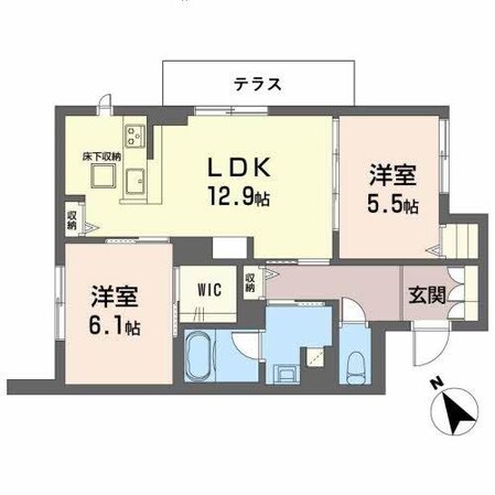 シャーメゾン　リッシュ高石の物件間取画像